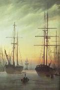 Caspar David Friedrich View of a Port (mk10) oil painting reproduction